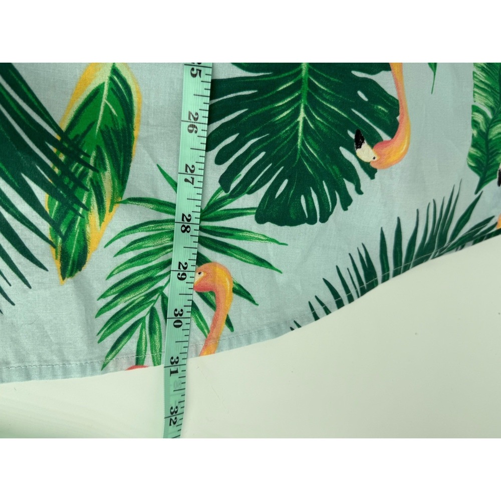 Old Navy Mens XXL Flamingo Hawaiian Shirt Tropical Palm Leaf Button Up - Picture 8 of 9